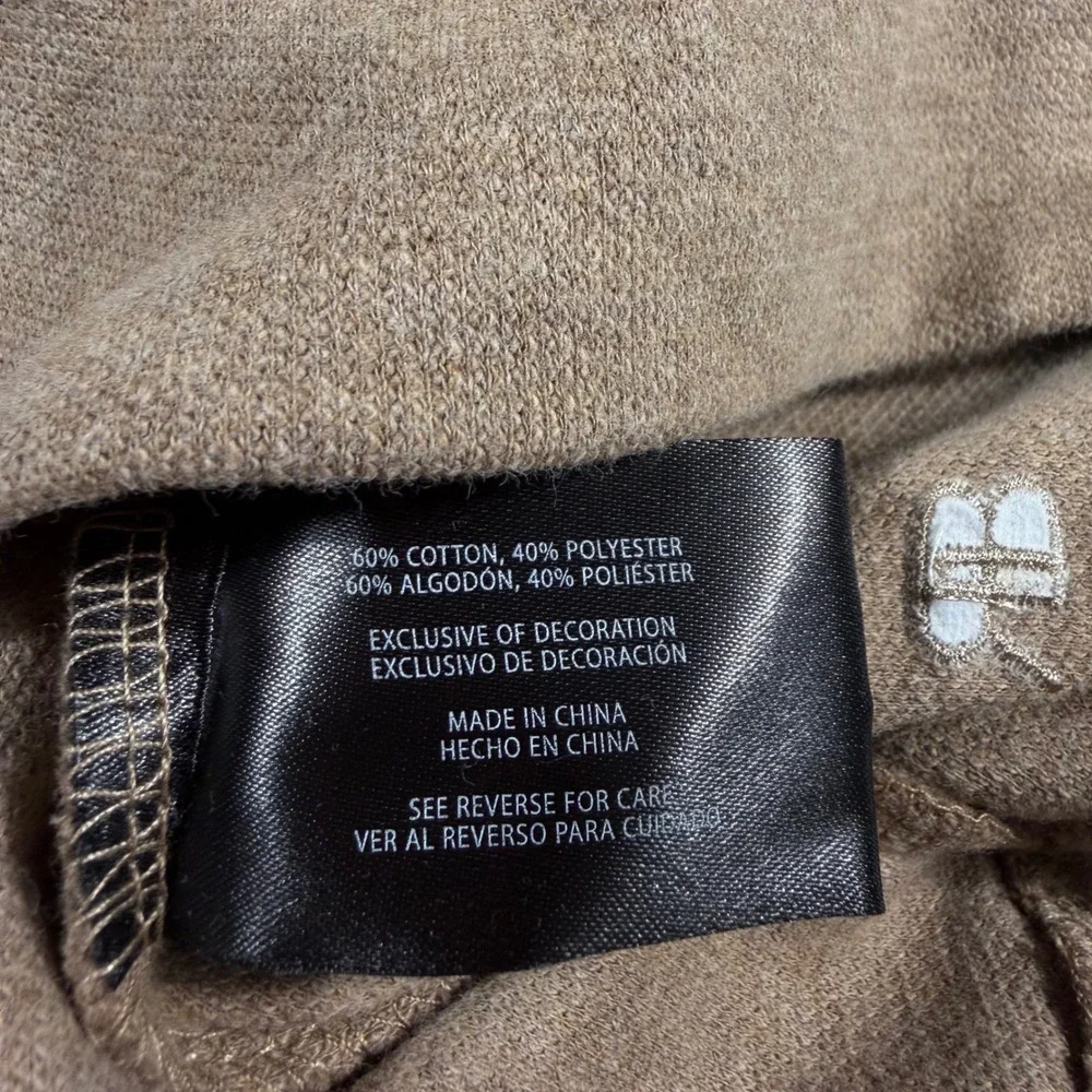 NWT Banana Republic‎ Mens XXL Tan Quarter Zip Pullover Sweater Cotton Blend LS